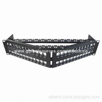 Blank Panel, Angled with UTP Cat6a Keystone Jack, 72-port, New Arrival